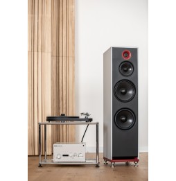 Stenheim - ALUMINE THREE - Light Grey mit Hochtonhorn und Bodenplatte in Rot