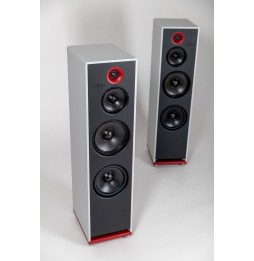 Stenheim - ALUMINE THREE - Light Grey mit Hochtonhorn und Bodenplatte in Rot