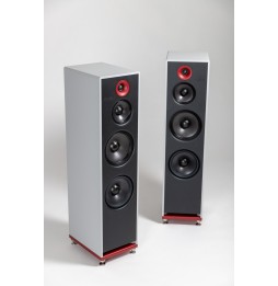 Stenheim - ALUMINE THREE - Light Grey mit Hochtonhorn und Bodenplatte in Rot