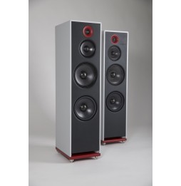 Stenheim - ALUMINE THREE - Light Grey mit Hochtonhorn und Bodenplatte in Rot