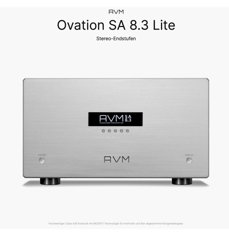 AVM OVATION - SA 8.3  LITE Stereo-Endstufe - silber