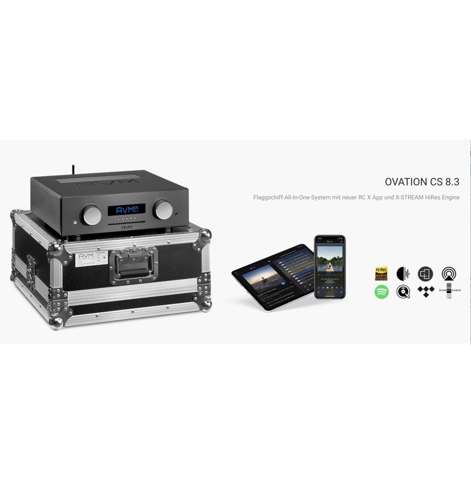 AVM OVATION CS 8.3 High End All-in-One System mit Röhrenstufen und 2x500 W