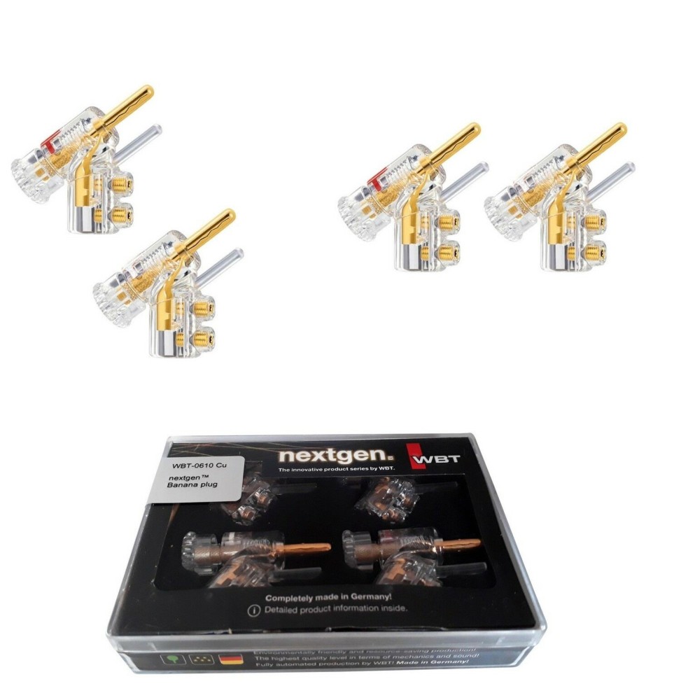 WBT-0610 Cu - Bananenstecker im 4er-Set