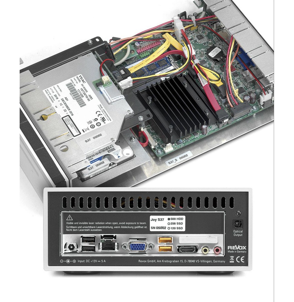 Revox Joy S37 Audio Server – Tragbarer Musik-Streamer In Silber/Schwarz
